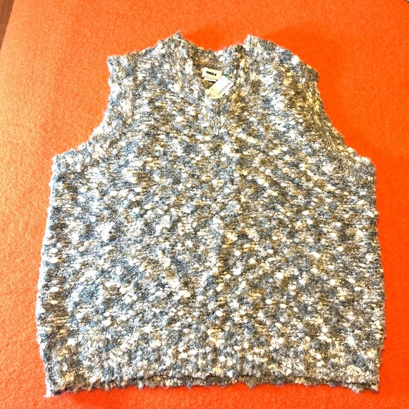 Obey Reuben gray marled touch of wool soft sweater vest NWT - Picture 3 of 8